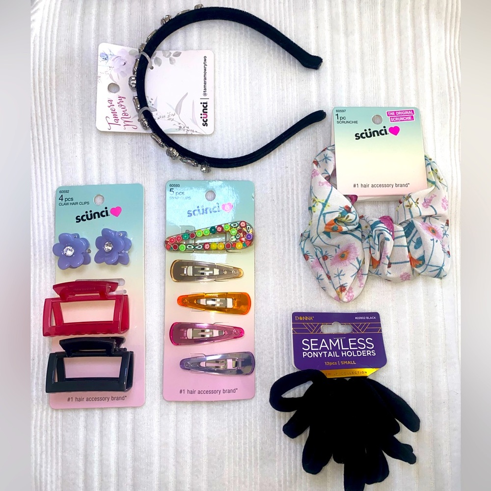 NEW SCUNCI Assorted Hair Accessories & Clips